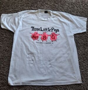 Three Little Pigs BBQ T-shirt Vinatge Size "XXL"